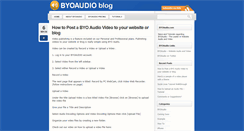 Desktop Screenshot of blog.byoaudio.com