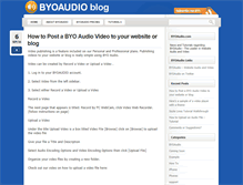 Tablet Screenshot of blog.byoaudio.com